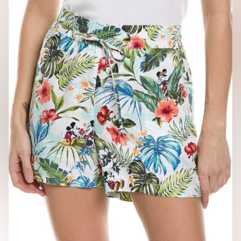 NWT Tommy Bahama X Disney Floral Linen Shorts Jungle Jubilee Women’s Medium
